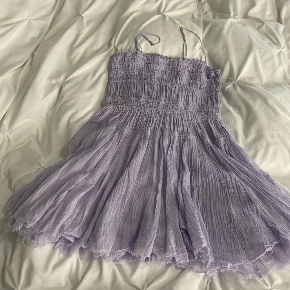 Free People Lausanne dress PURPLE SMALL - Picture 6 of 8